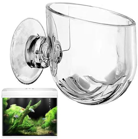 Raypontia 8 Stück Aquarium Pflanzenhalter Transparent - Aquarium Rand Becher,Acryl-Wasserpflanzenbecher,Aquarium Pflanzen Becher,Aquarium Pflanzenhalter Mit Saugnapf,Aquarium Pflanzenhalterung,