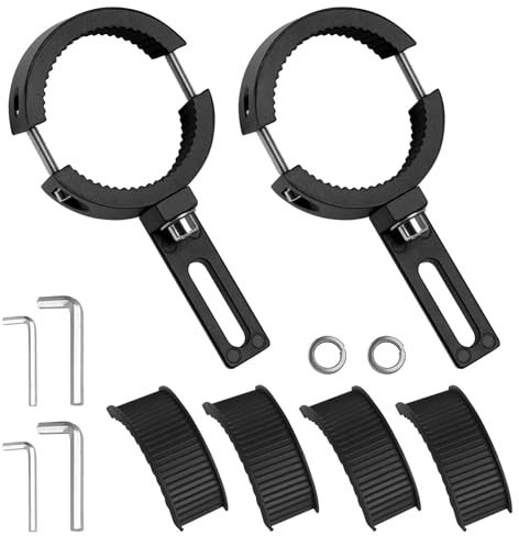 2 Pack Motorcycle Headlight Mount Brackets, 38mm-60mm Adjustable Fog Light Mount Clamp Front Fork Lamp Holder Bracket for Motorcycle Spotlights Brackets