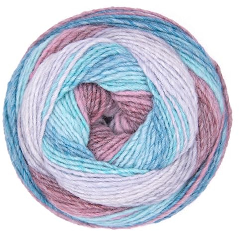 Gründl Wolle Luminosa Bobbel Farbverlaufswolle, Häkelwolle mit Farbverlauf, Strickgarn Nadelstärke 5 bis 6 mm, 200g (04)