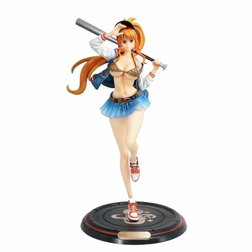 Skynomad Anime One Piece Nami Thief Cat Figurine – PVC Collectible Statue – Straw Hat Pirates Navigator Display Model for Fans & Collectors (Cat Burglar 18cm)