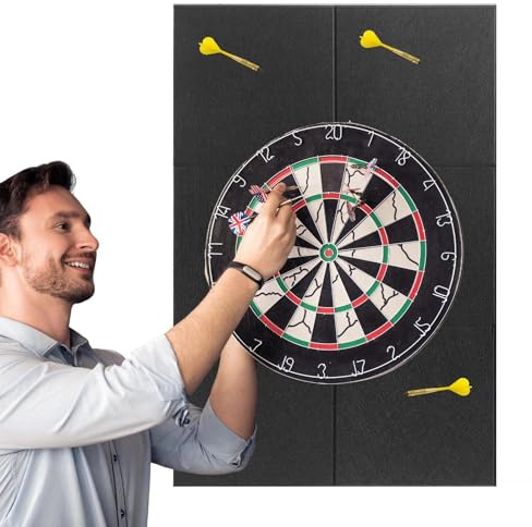 Zyiphor 60x90cm Dart Wandschutz Dartscheibe Schutz Wand Dartboard Wandschutz Filz Selbstklebende Dartscheiben Umrandung für Dartboard-Rückseite, Filz-Wandfliesen