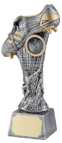 SilverTrophy: Football Gold & Silver Trophy Award, Champions, Winners, Man of the Match, Players' Player, Team, School Club, Kids Party, Prize, Manager, Gift, Soccer Tournament, Personalise, 15.5cm