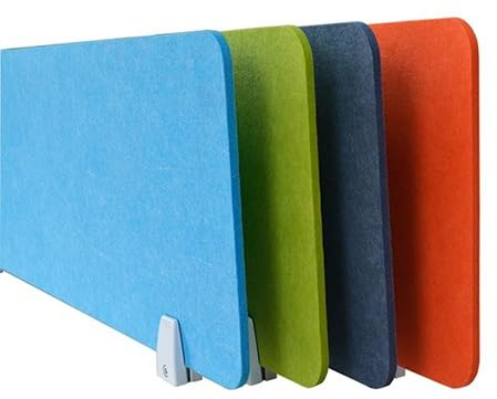 Grön avskiljare för kontorsskrivbord - Brusreducering och visuell distraktionskontroll - Kompakt skiljevägg (50x30cm) för effektivitet i hemmet och på arbetsplatsen