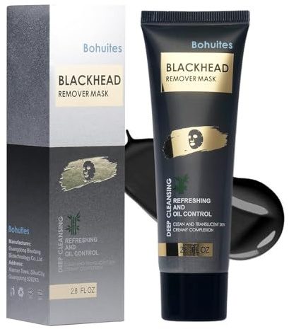 Bohuites Blackhead Remover Mask – Black Head Remover for Face & Nose, Deep Pore Cleansing, Reduces Blackheads & Excess Oil, Refines Pores for All Skin Types(2.8 Ounce (Pack of 1), Aloe Vera)