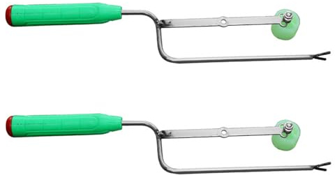 Ldabrye Coppia di attrezzi da giardinaggio per coltivazione di piantine di patate dolci, impugnatura ergonomica, struttura in ferro rinforzato, mobilità liscia, strumento per trapianto con ruote per