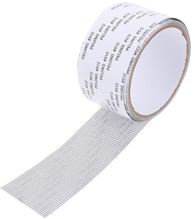 Homoyoyo Selbstklebendes Fliegengitter Reparaturband Pvc Grau 5cm X 2m Reißfestes Siebreparaturband für Fliegengittertüren Atmungsaktives Reparaturpatch zum Zuschneiden und Abdichten