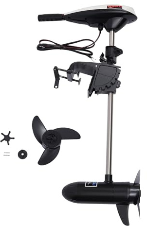 Elektro-Außenborder, 12V 45 lbs Schiffsmotor, mit 5 Vorwärts- & 2 Rückwärtsgängen für Kajak, Kanu, Schlauchboot und Beiboot