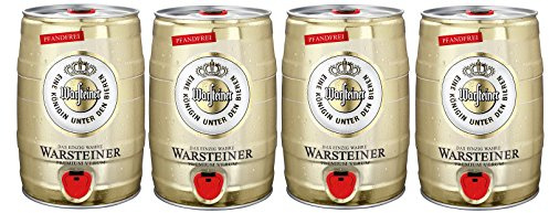 Warsteiner Premium Pilsener Fass, 4er Pack, (4 x 5 Liter)