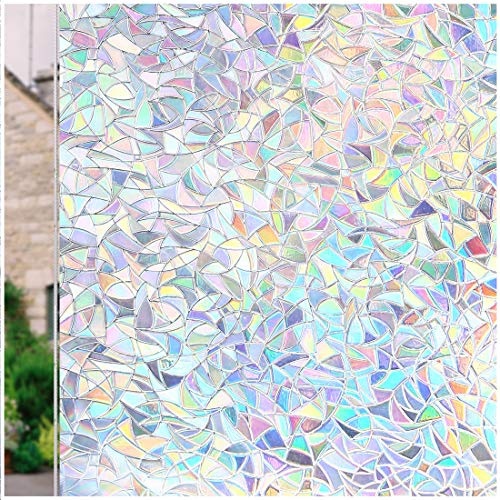 CottonColors 3D Window Film Self Adhesive Static Decorative Glass Stickers Anti-UV (90CM x 300Cm)
