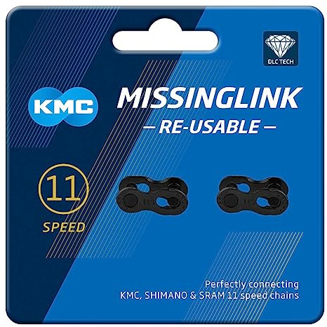 KMC Unisex's 11 Speed DLC MissingLink Joining Link, Black, 2 Pairs