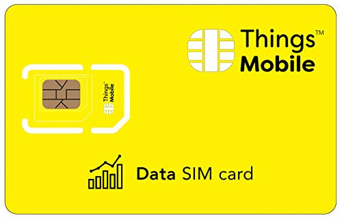 Daten-SIM-Karte - Things Mobile - mit weltweiter Netzabdeckung und Mehrfachanbieternetz GSM/2G/3G/4G. Ohne Fixkosten und ohne Verfallsdatum. 10 € Guthaben inklusive