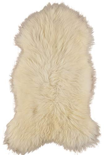 generisch Britisches LAMMFELL Creme Weiss 110-120 x 60 cm ÖKOLOGISCHE GERBUNG VON KUHFELLE online