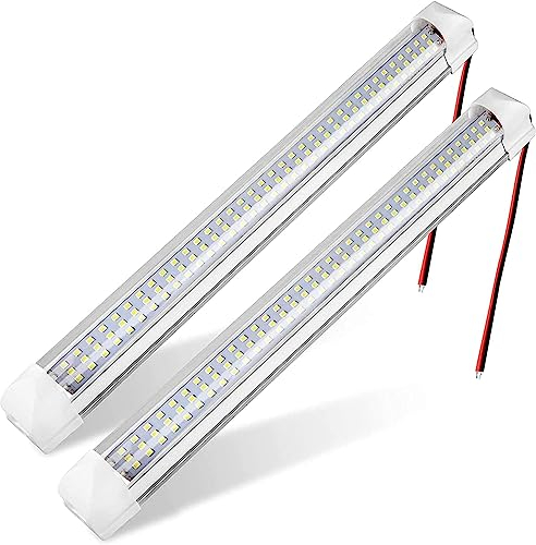 Linkstyle 2x LED Innenleuchte 12V, 108 LEDs 1200LM Innenlichtleiste mit Schalter, LED Lichtleiste für Auto Wohnmobil Camper Van Bus Boot