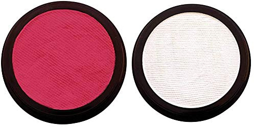 Eulenspiegel 185957 - Profi-Aqua Make-up Schminke - Pink - 20 ml / 30g + 181003 - Profi-Aqua Make-up Schminke - Weiß - 20 ml / 30g