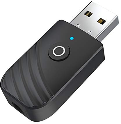 Lipeed Adaptador Bluetooth, transmisor y receptor 3 en 1, USB Bluetooth 5.0, adaptador de audio USB, receptor con cable de audio digital de 3,5 mm, auriculares para PC y TV