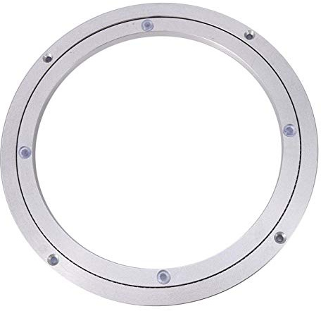 Lazy Susan Giradischi, Tavolo da Pranzo Rotondo per Giradischi in Lega di Alluminio per Impieghi Gravosi Piatto Rotante per Decorazioni per Torte da Ristorante Porta TV (10Pollici*H8.5mm)
