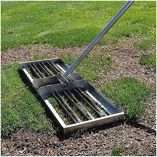 Golf Garden Grass Levelawn Level Move Drag Mop Aus Edelstahl Hochleistungs-Rasen-Push-Levelawn-Werkzeug Mit Großer Kapazität Golfausrüstung Professionelles Rasen-Push-Levelawn