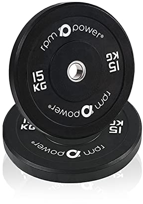 RPM Power Olympische Hantelscheiben – schlankes Profil, Dead Bounce, leistungsstark, kommerzielle Qualität, 2 Stück, 15 kg