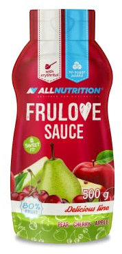ALLNUTRITION Sweet Sauce - Sauce pour Desserts - Sirops Hypocaloriques - Dessert Nutritionnel - Faible en Calories - Collations Saines - 500 ml - Pear & Cherry & Apple
