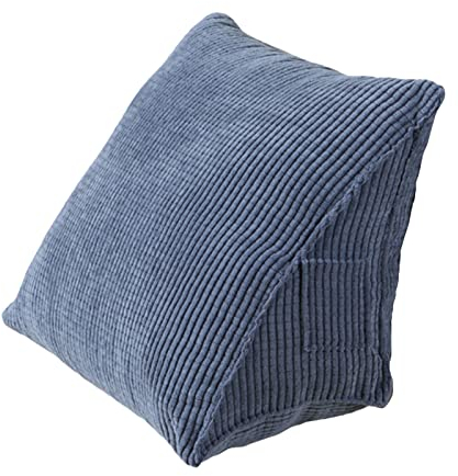KOCAN Almohada Triangular Cómoda Almohada de Lectura con Bolsillo con Cremallera Triángulo Cuña Refuerzo Almohada de Apoyo para la Espalda pequeña Cojines para Oficina Hogar Cama Sofá