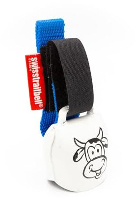swisstrailbell® White Kuh Muhhh (Bandfarbe blau)