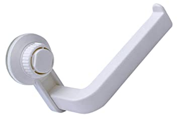 PRETYZOOM Wandmontierter Toilettenpapierhalter ohne Bohren Selbstklebender Klopapierrollenhalter in Weiß Ideal für Küche und Bad Praktischer Papierrollen Organizer mit Klebehaken