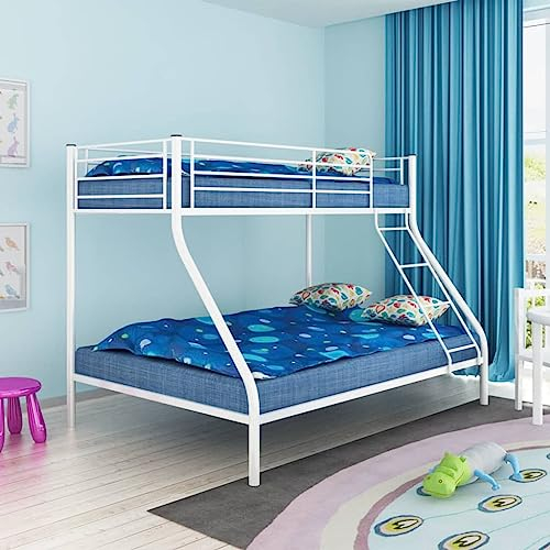 AUUIJKJF Home Outdoor SonstigesKinder Etagenbett Bettgestell Weiß Metall 140x200/90x200 cm