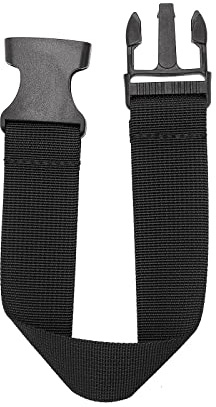 CATSELURRY Extension de ceinture pour sac banane, sangle d'extension, ceintures de taille, noir -, longueur totale : 34 cm, largeur environ 3,2 cm, Noir, Total length: 34cm, width about 3.2cm