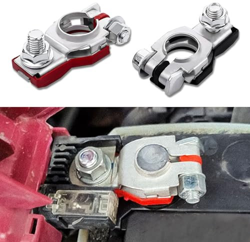 HEVLE 2PCS Battery Terminal Connector, Silver