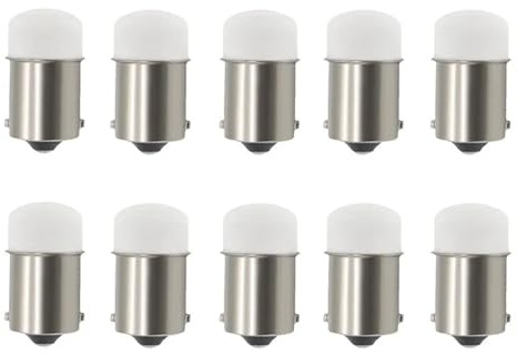 KYPSZQPSH 10 ST P21/5W BA15S 1156 P21W BAY15D 1157 LED-lampor 12V 7000K Vit Superljusstark Bil Blinkers Backbroms Parkeringslampor (Style : 10PCS, Size : 1156 Red)