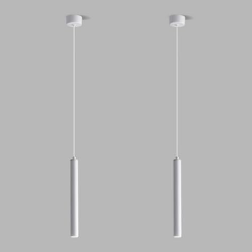 LIGKIN 2PCS Hängelampe LED Moderne Kronleuchte Minimalistische Design LED Pendelleuchte Aluminium Deckenleuchte Weiß für Esszimmer Schlafzimmer Wohnzimmer Restaurant