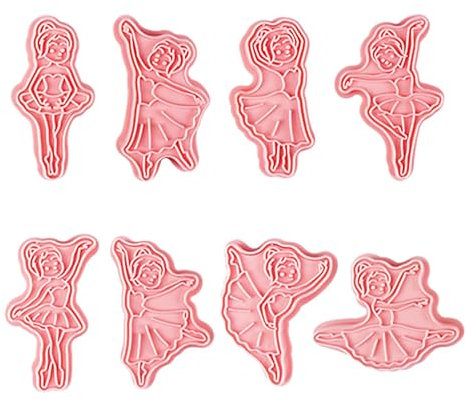 Forme Di Formine Per Biscotti,Stampo Per Biscotti Di Ballerina Per Bambini | 8 Forniture Di Decorazione Per Cuocere Biscotti 3D Per Compleanno, Biscotti fatti in casa, Torte Artigianali