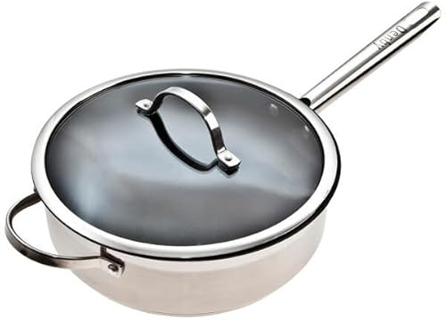 Denby - Stainless Steel 26cm Saute Pan with Teflon Coating - Dishwasher & Oven Safe Pan - Durable & Stylish - Excellent Heat Distribution