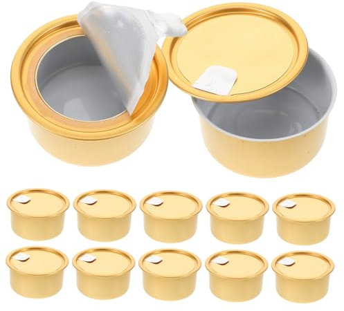Zerodeko 12pcs Empty Aluminum Can Food Preservation Tin Pet Food Can Tin for Dog Cat Storage Dessert