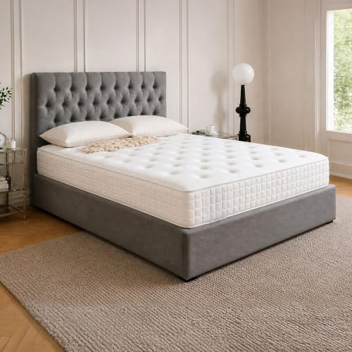 Sana Essentials King Mattress 5FT, 7-Zone Pocket Sprung Foam Support for Comfort, Medium Firm Orthopaedic Design, Motion Isolation, Breathable and Durable Construction, 150x200x20 cm