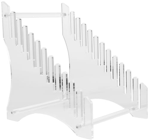 Cabilock Espositore in Acrilico Per Dischi Vinile Cd e Album Scaffale Per Dischi in Vinile Trasparente Espositore Da Tavolo Per Foto e Riviste