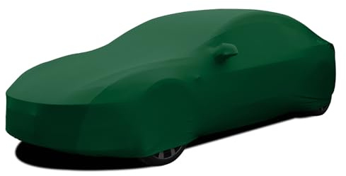 WinPower Funda Coche Interior Antipolvo Transpirable Elástica Lona Cubre Funda Protectora Completa Suave Antiarañazos Sedán Cubierta para Garaje Exposición de Coches Verde, 4.61-4.89M, 1 Pieza