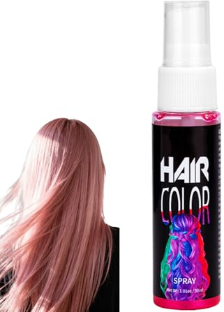 Temporary Hair Colour Spray, Pink Hair Dye Spray, Temporary Hair Colour Instant Styling, Washable Hair Dye for Cosplay, Prom, Party, Christmas, Halloween (Pink)