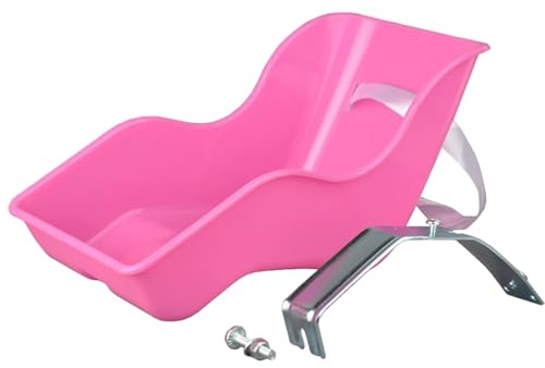 Jorzer Asiento de Bicicleta para muñecas, Asiento de plástico Ligero para muñecas, Accesorio práctico y Moderno para Cochecito de Scooter de niñas, Color Rosa..