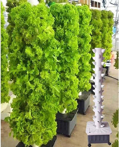 RRrawgff Sistema di Coltivazione Verticale idroponica, Set di Torri idroponiche da 15 Piani e 45 Fori, Sistema di Coltivazione acquaponica, Kit di Coltivazione aeroponica da Giardino per Erbe aromati