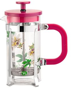 Neavita Tea Plunger - Tisaniera a Stantuffo Passiflora, 350ml