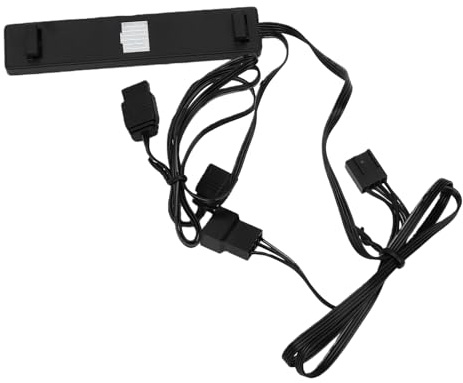 Elprico ARGB Extension Cable, 1 To 3 3 Pin Addressable RGB Splitter Extension Cable, Fit for 5050/3528 Addressable RGB LED Strip Lights or Fans (Black)