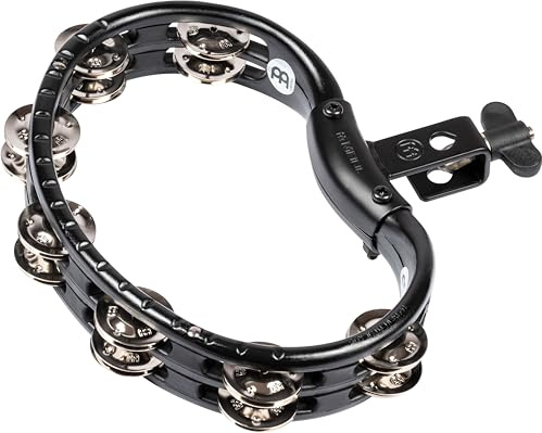 Meinl Percussion Traditional Mountable Tambourine, Schwarz (TMT2BK)