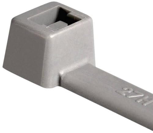 HellermannTyton T18R-N66-GY-C1 116-01818 T18R-PA66-GY - Bridas (101,60 mm, 2,45 mm, 100 unidades), color gris