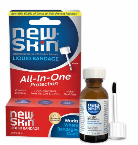 New-Skin Liquid Bandage, First Aid Liquid Antiseptic, 1 Ounce Bottle by New-Skin