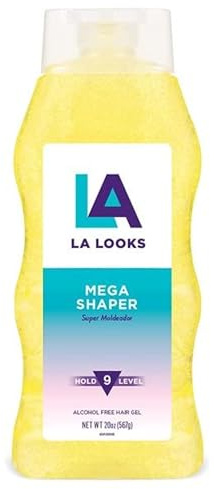 La Looks Gel #9 Mega Mega 20 Ounce (Yellow) (591ml) (6 Pack)