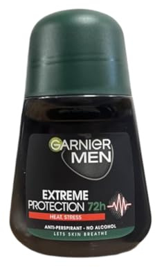 GARNIER deodorant roll on MINERAL EXTREME PROTECTION 72H for men ANTI-PERSPIRANT heat stress 50 ml PACK OF THREE (3 x 50 ml) NO ALCOHOL