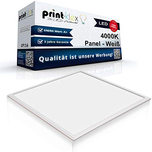 LED Panel Ultraslim 60x60cm Deckenleuchte Lampe Flächenleuchte 4000K-Neutralweiß 36W 3600 LM Weißer Rahmen - Office Plus Serie