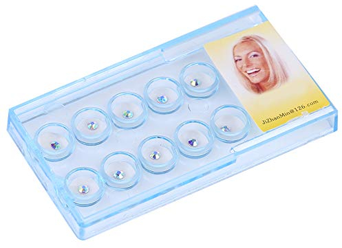 10pcs/box Zahnschmuck Set, Zahnstein Schmuck, Zahn Dekor Kristall Edelstein Ornamente Farbe Bunte Kristall Zahn Schmuck Edelstein Dekor mit Box (Bunt)