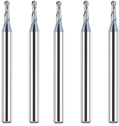 SpeTool 5Pc/Pack 1/16 Cutter Spiral End Mill 1/8 Shank for CNC Machine Milling Toos Router Bits